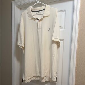Nautica Cream Polo Shirt Classic Design